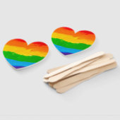 Olieverf Regenboogkleuren homoseksuele LGBT's Handwaaier (Niet-gemonteerd)