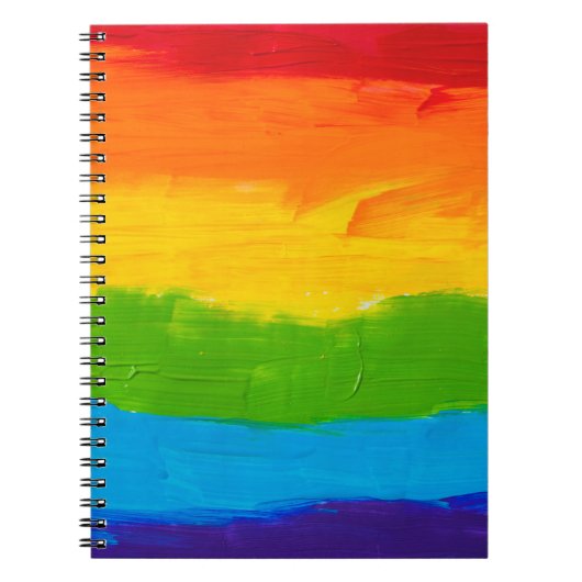 Olieverf Regenboogkleuren homoseksuele LGBT's Notitieboek (Voorkant)