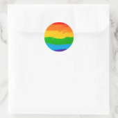 Olieverf Regenboogkleuren homoseksuele LGBT's Ronde Sticker (Tas)