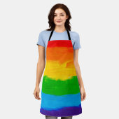 Olieverf Regenboogkleuren homoseksuele LGBT's Schort (Gedragen)