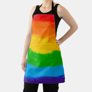 Olieverf Regenboogkleuren homoseksuele LGBT's Schort