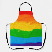 Olieverf Regenboogkleuren homoseksuele LGBT's Schort (Voorkant)