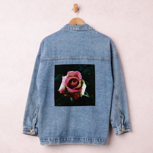 Olieverf rode roos denim jacket (Hangar)