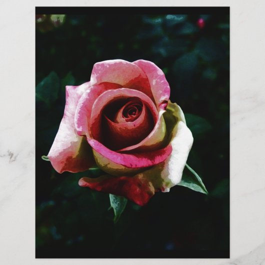 Olieverf rode roos flyer (Voorkant)