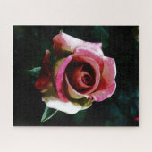 Olieverf rode roos legpuzzel (Horizontaal)