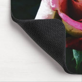 Olieverf rode roos muismat (Hoek)