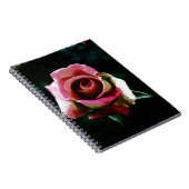 Olieverf rode roos notitieboek (Rechterzijde)