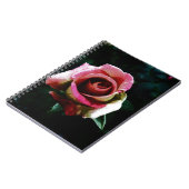 Olieverf rode roos notitieboek (Linkerzijde)