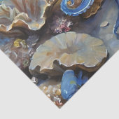 Olieverf Schilderen van een Octopus en Vis Decoupa Tissuepapier (Detail)