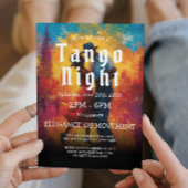 Olieverf Tango feest en tango dansers uitnodiging