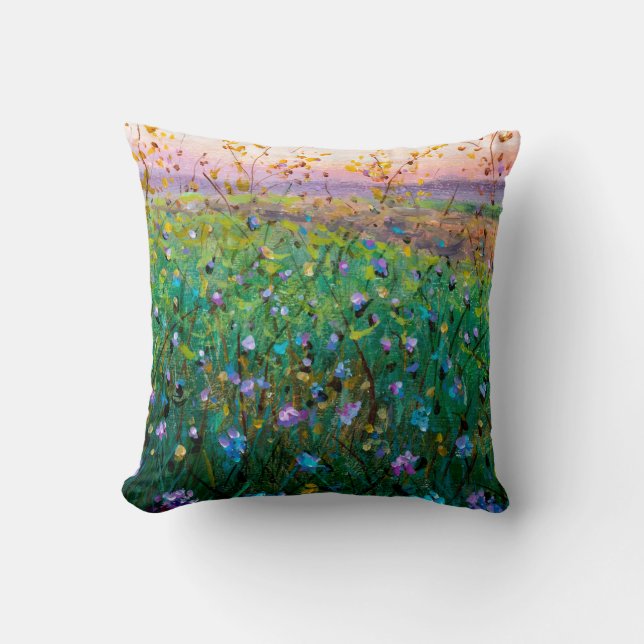 olieverf van bloemen, mooie bloemen kussen (Voorkant)