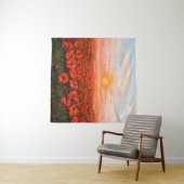 olieverf van de papaver (Papaver somniferum) Wandkleed (In Situ (horizontaal))