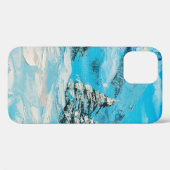 olieverf, winterberglandschap met spru Case-Mate iPhone case (Achterkant (horizontaal))