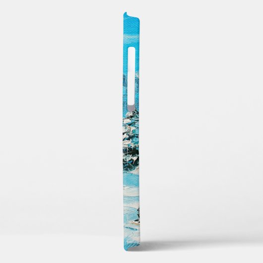 olieverf, winterberglandschap met spru Case-Mate iPhone case (Achterkant / Links)
