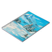 olieverf, winterberglandschap met spru notitieboek (Linkerzijde)