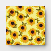 Olieverf zonnebloemen en vlinders, fotoplaat (Voorkant)