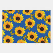 Olieverf zonnebloemen en vlinders, inpakpapier vel (Voorkant 3)