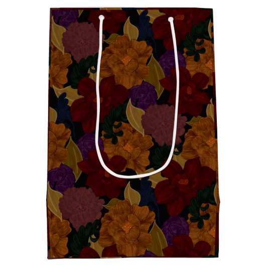 Olieverfde bloemen medium cadeauzakje (Achterkant)