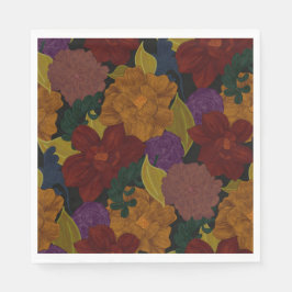 Olieverfde bloemen servet