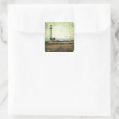 olieverfschilderij aan de kust van het nautisch st vierkante sticker (Tas)