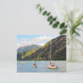 Olieverfschilderij Achensee meer in Oostenrijk Tir Briefkaart (Staand voorkant)