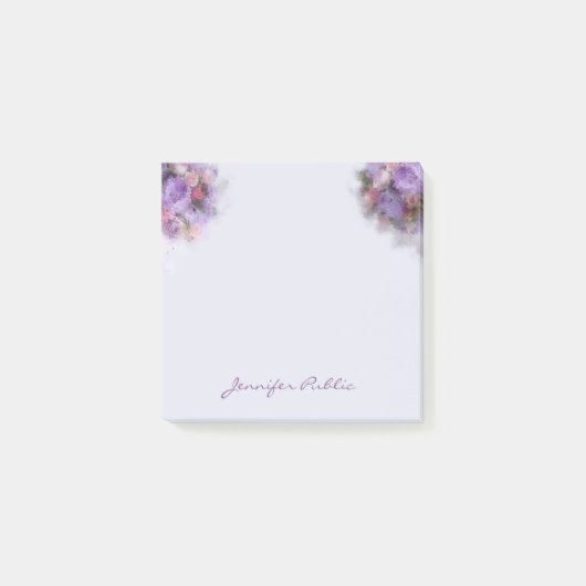 Olieverfschilderij Bloemen Elegant Sjabloon Handsc Post-it® Notes (Voorkant)