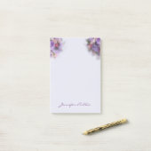 Olieverfschilderij Bloemen Elegante Sjabloon Handg Post-it® Notes (Op bureau)