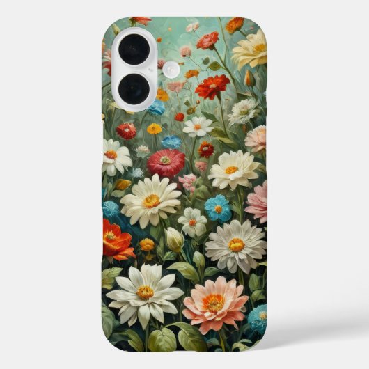 Olieverfschilderij bloemen weidebedekking Case-Mate iPhone case (Achterkant)