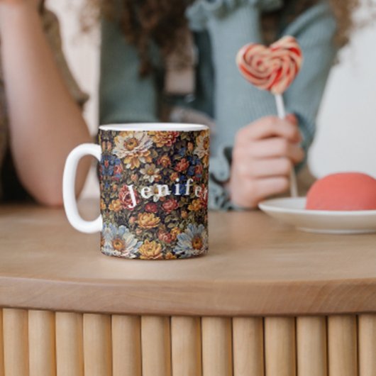 Olieverfschilderij Boeket van Wildbloemen Koffie M Mok