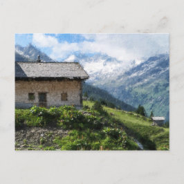 Olieverfschilderij canvas van Oostenrijks Tiroler Briefkaart