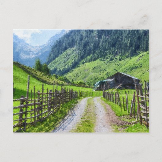 Olieverfschilderij canvas van Oostenrijkse tirol F Briefkaart (Voorkant)
