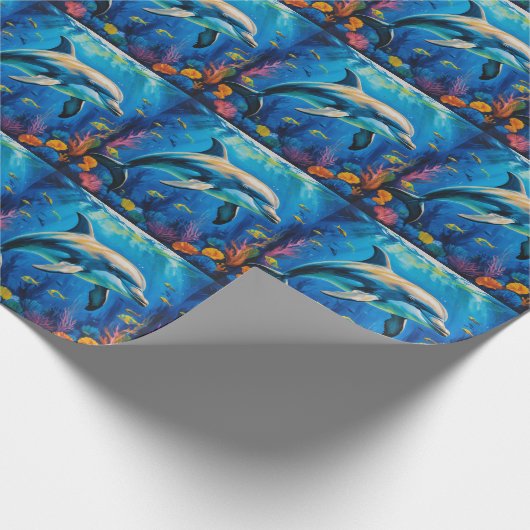 olieverfschilderij Dolfijn Cadeaupapier (Hoek)