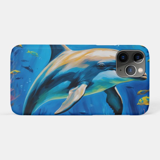 olieverfschilderij Dolfijn Case-Mate iPhone Case (Achterkant (horizontaal))