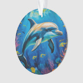 olieverfschilderij Dolfijn Ornament (voorkant)
