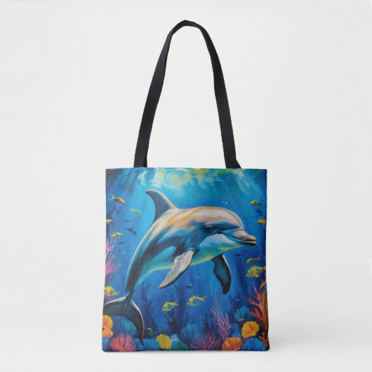 olieverfschilderij Dolfijn Tote Bag (Voorkant)