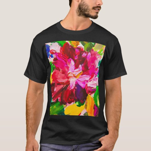 olieverfschilderij, impressionistische stijl, bloe t-shirt (Voorkant)