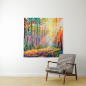 olieverfschilderij in het najaar , schilderachtig  wandkleed (In situ)