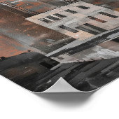 olieverfschilderij industrieel landschap poster (Hoek)