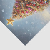  Olieverfschilderij Kerstboom Decoupage Tissuepapier (Detail)