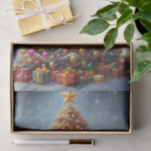  Olieverfschilderij Kerstboom Decoupage Tissuepapier (Geschenk)