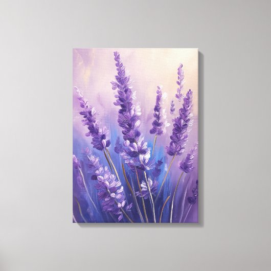 olieverfschilderij lavendelveld canvas afdruk (Voorkant)