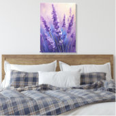 olieverfschilderij lavendelveld canvas afdruk (Insitu (Slaapkamer))