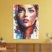 Olieverfschilderij Meisje Saatchi Art Canvas Afdruk (Insitu (Woonkamer))