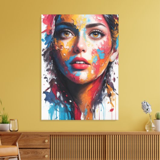 Olieverfschilderij Meisje Saatchi Art Canvas Afdruk (Insitu (Woonkamer))