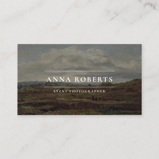  olieverfschilderij, QR-code Evenementenfotograaf Visitekaartje (Voorkant)