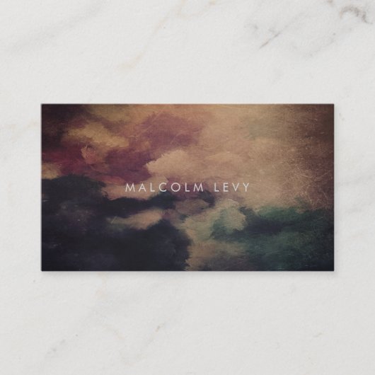 Olieverfschilderij Textured Distress Visitekaartje Afsprakenkaartje (Voorkant)