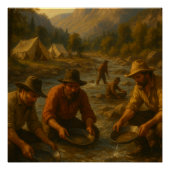 Olieverfschilderij van de Amerikaanse Gold Rush Perfect Poster (Voorkant)