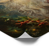 Olieverfschilderij van de Kerstman Poster (Hoek)