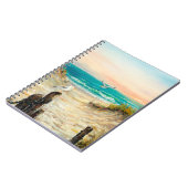 olieverfschilderij van de kustduinen van de oceaan notitieboek (Linkerzijde)
