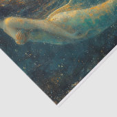 Olieverfschilderij van een zeemeermin Tissue Paper Tissuepapier (Detail)